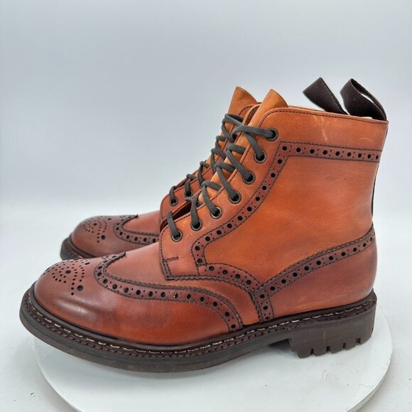 Ralph Lauren Men UK 10D US 10.5 D Brown Leather Itshide Commando England Boot - Picture 1 of 11